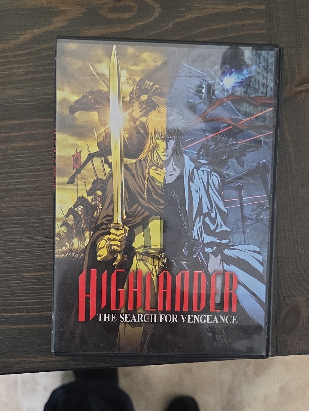 Highlander: The Search for Vengeance DVD — Red, Gold, Black Cover Art